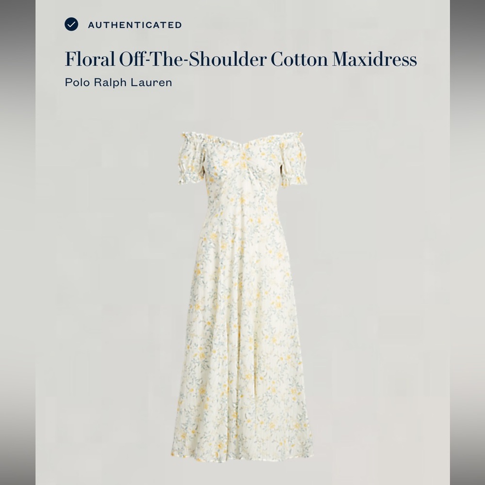 Polo Ralph Lauren Floral Off-The-Shoulder Cotton Maxidress